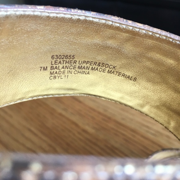 7M Isola Gold Cork Wedge Heels - Picture 9 of 12